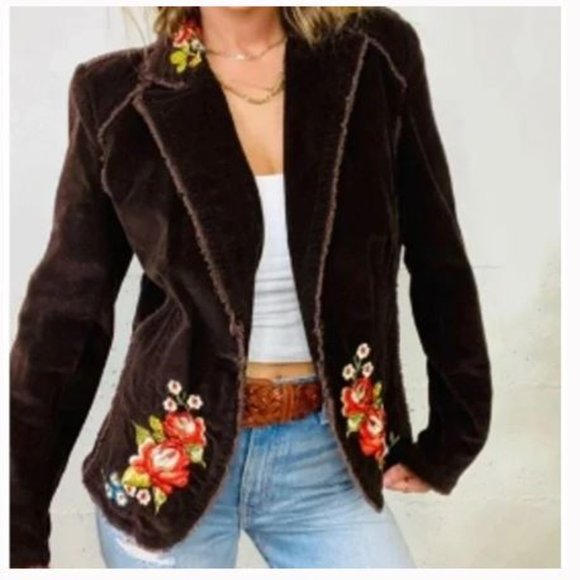 Embroidered Micro-Cord Jacket from Kikit Jeans - Picture 1 of 7